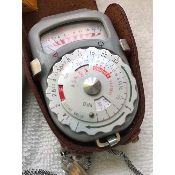 Metar Photo-electric Exposure Meter w/booster, Vintage 1958, Orig Box, Instruct - Picture 2 of 5